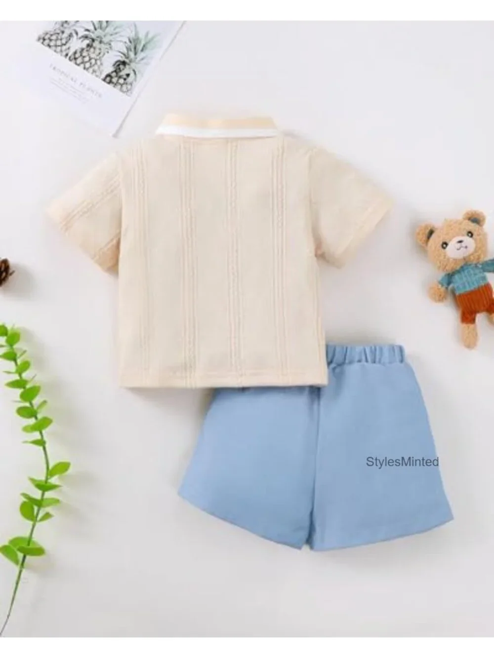 Toddler Boys 2-Piece Polo Shirt and Shorts Set Summer Outfit